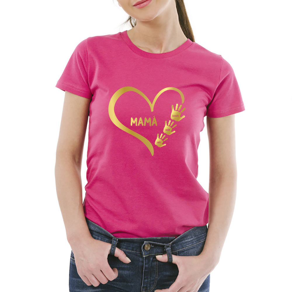 Regalos personalizados: Camisetas personalizadas: Camiseta personalizada 'Huellas de mamá'