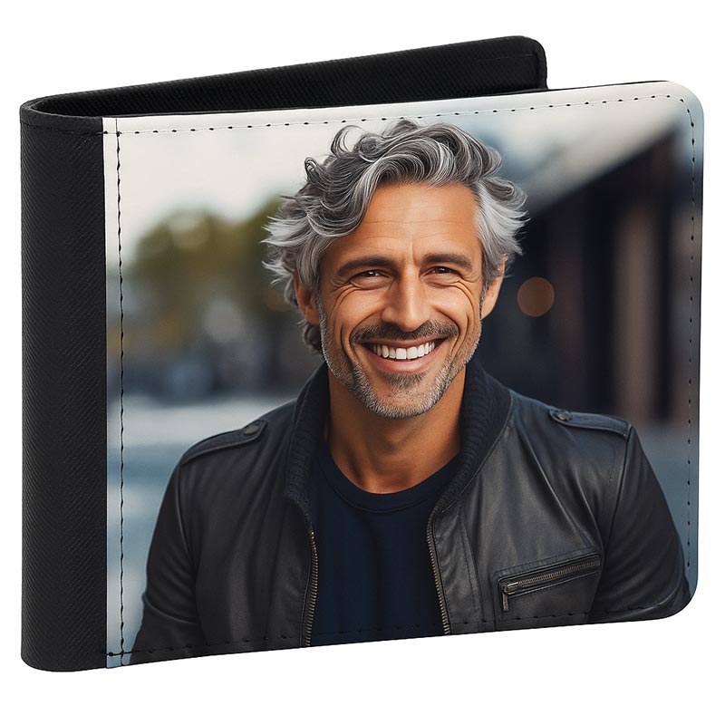 Regalos personalizados: Regalos con nombre: Cartera para caballero personalizada con foto