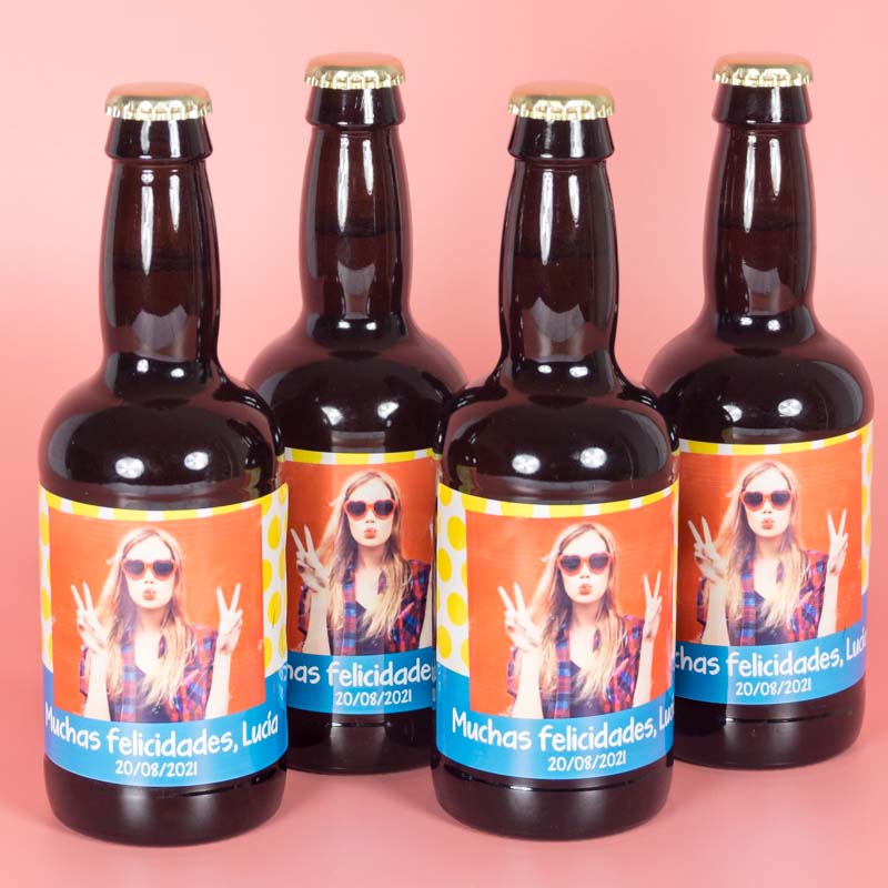 Regalos personalizados: Bebidas personalizadas: Cervezas personalizadas para chicas