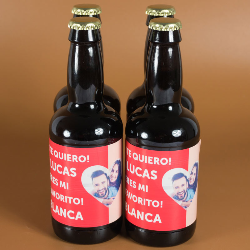 Regalos personalizados: Regalos con fotos: Cervezas personalizadas para enamorados