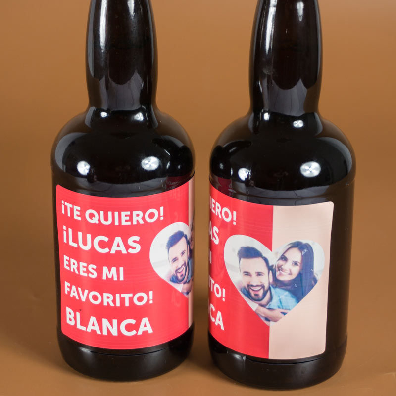 Regalos personalizados: Regalos con fotos: Cervezas personalizadas para enamorados