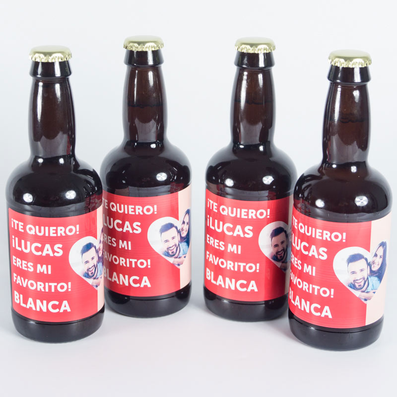 Regalos personalizados: Regalos con fotos: Cervezas personalizadas para enamorados