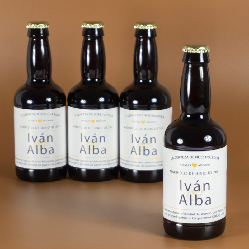 Regalos personalizados: Bebidas personalizadas: Cervezas personalizadas para parejas