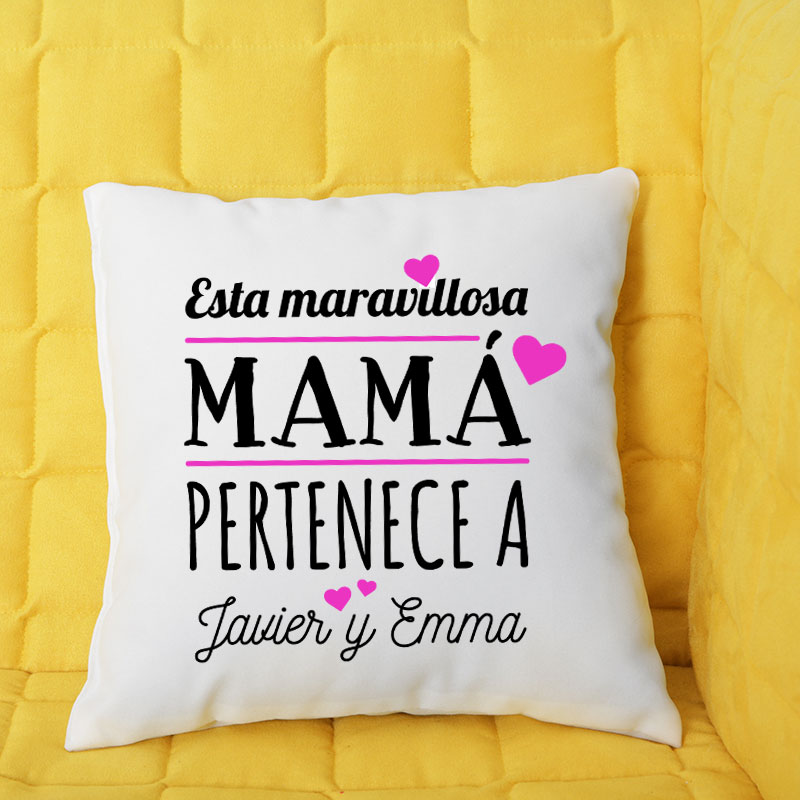 Regalos personalizados: Diseño y decoración: Cojín personalizado 'Maravillosa'