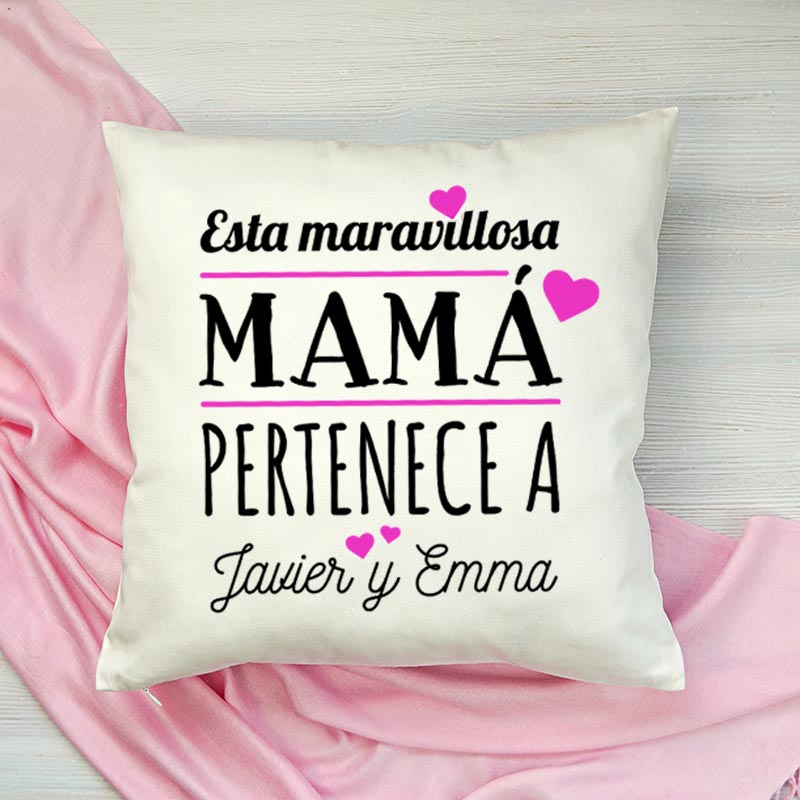 Regalos personalizados: Diseño y decoración: Cojín personalizado 'Maravillosa'