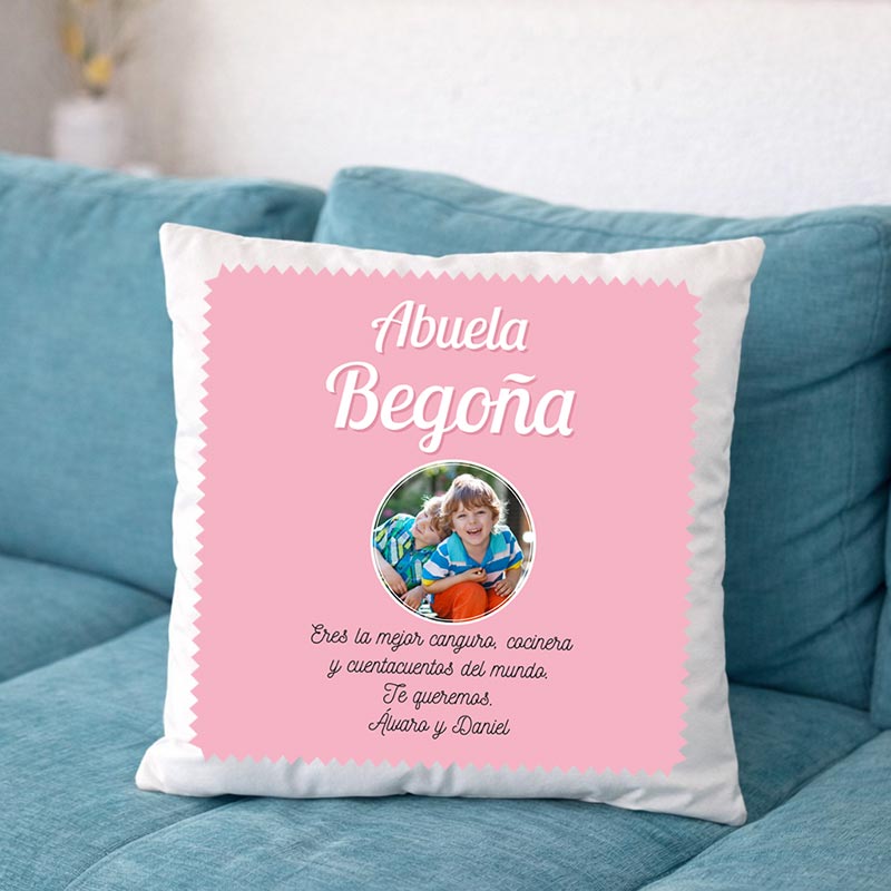 Regalos personalizados: Dise&ntilde;o y decoraci&oacute;n: Coj&iacute;n personalizado para abuela