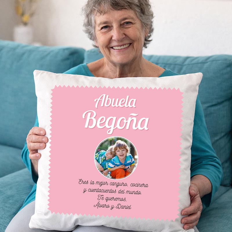 Regalos personalizados: Dise&ntilde;o y decoraci&oacute;n: Coj&iacute;n personalizado para abuela