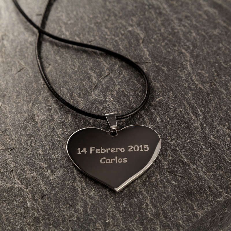 Regalos personalizados: Joyas personalizadas: Colgante corazón con foto grabada