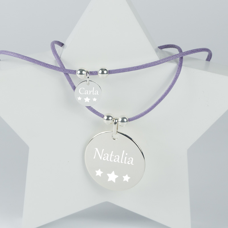 Regalos personalizados: Joyas personalizadas: Colgante de plata madre e hija personalizado