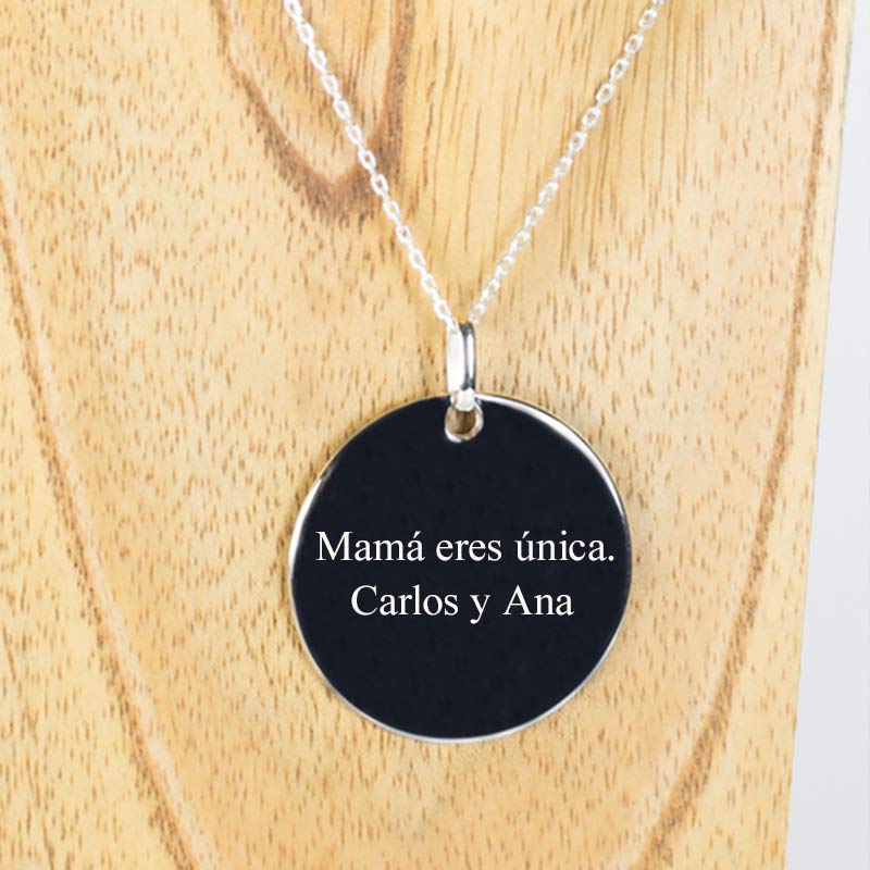 Colgante plata medalla personalizado