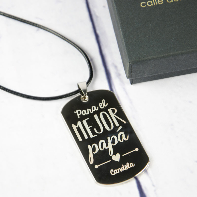 Regalos personalizados: Joyas personalizadas: Colgante personalizado El mejor Papá