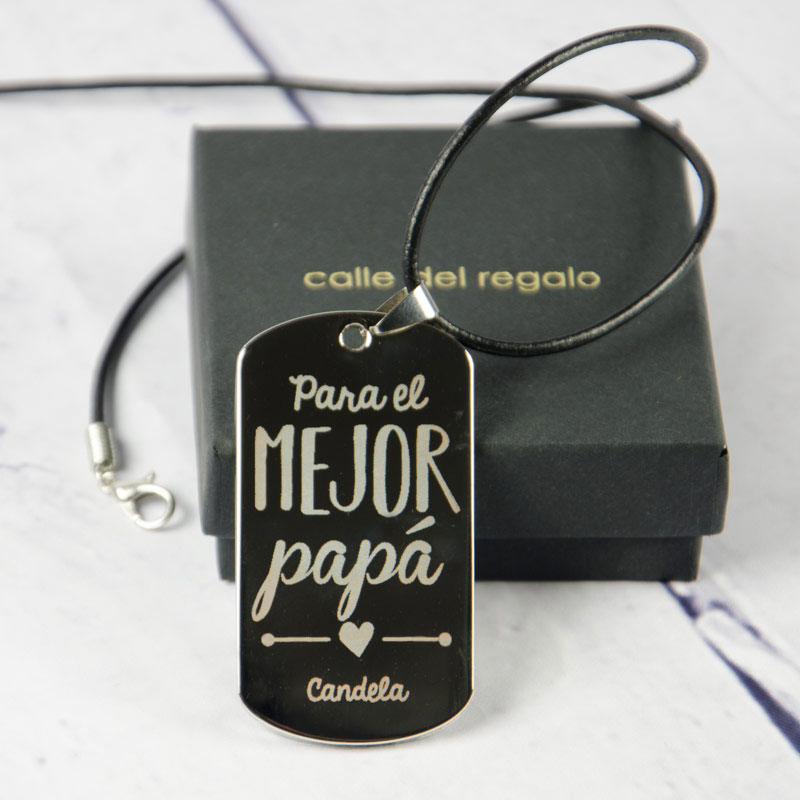 Regalos personalizados: Joyas personalizadas: Colgante personalizado El mejor Papá