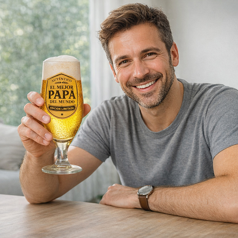 Regalos personalizados: Bebidas personalizadas: Copa de cerveza - Edición limitada PAPÁ Regalos personalizados: Bebidas personalizadas: Copa de cerveza - Edición limitada PAPÁ