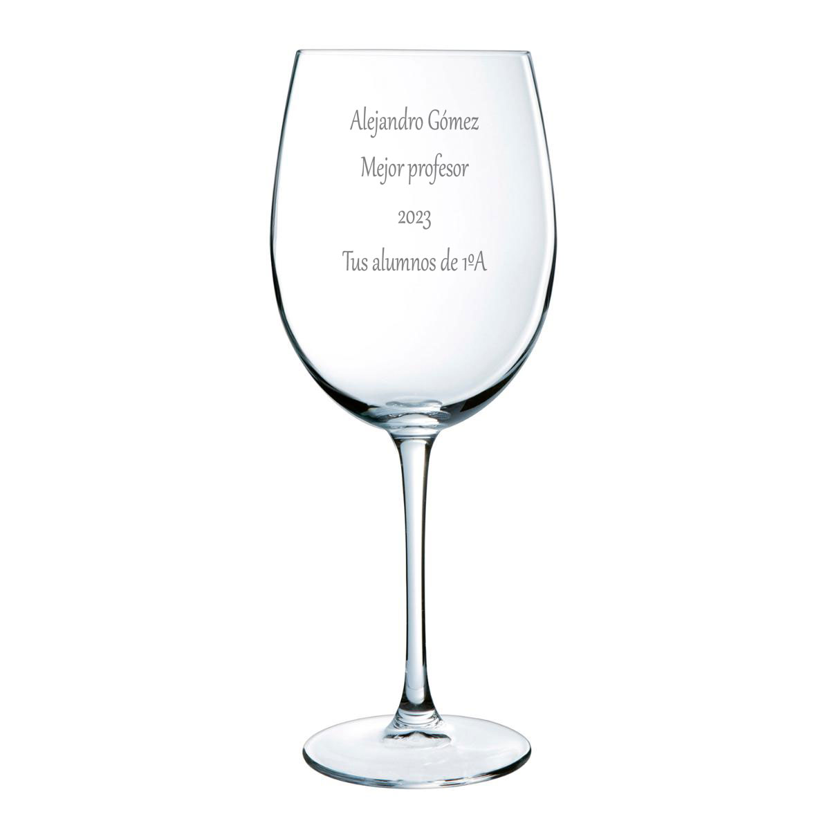 Regalos personalizados: Cristalería personalizada: Copa de vino grabada para profesor Regalos personalizados: Cristalería personalizada: Copa de vino grabada para profesor