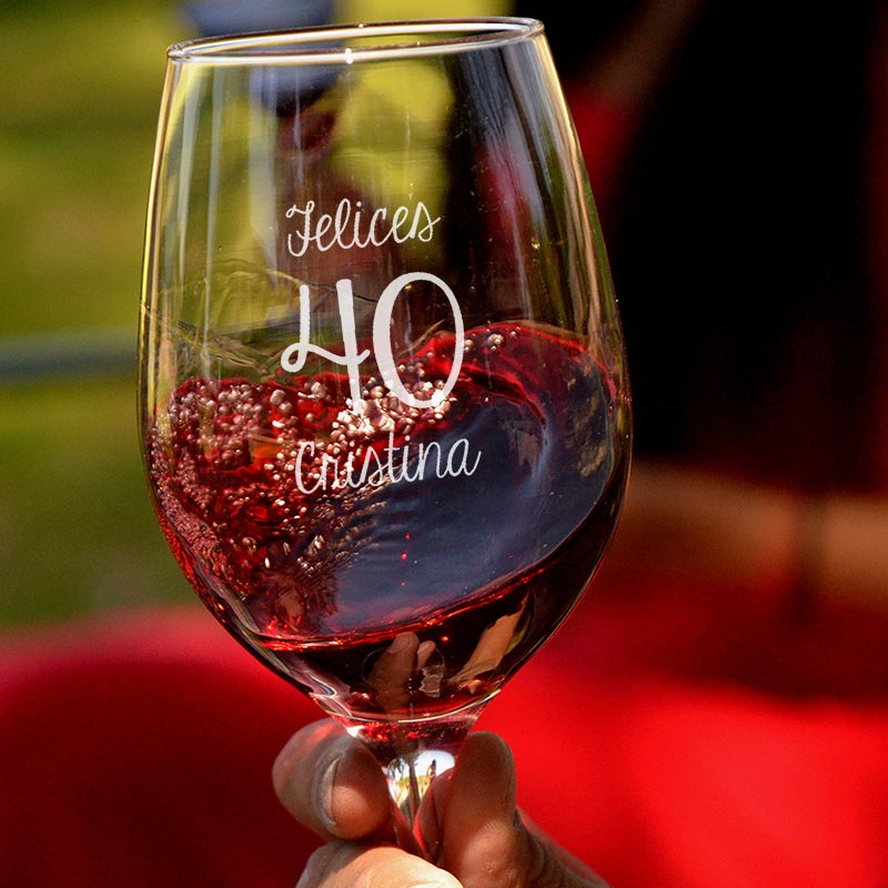 Copa de vino personalizada