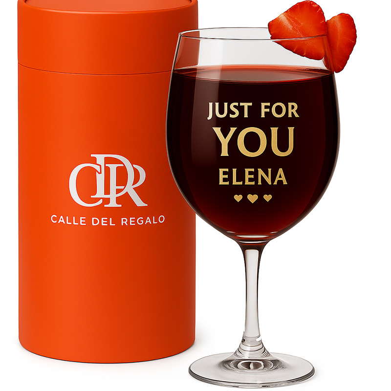 Regalos personalizados: Bebidas personalizadas: Copa de vino personalizada 