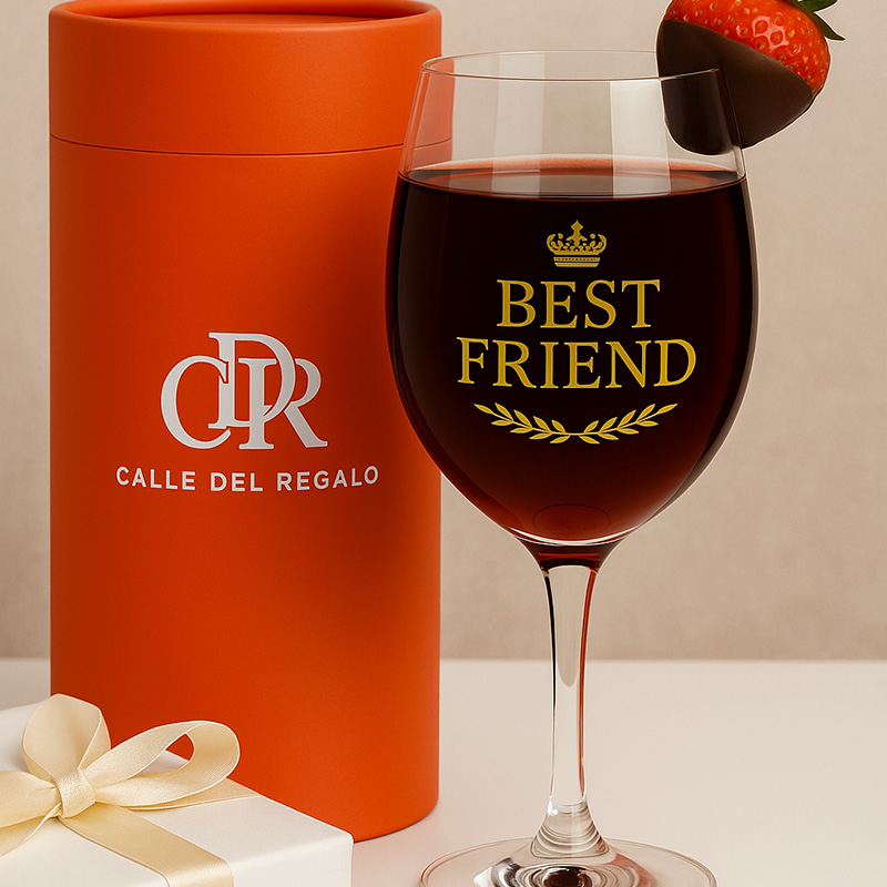 Regalos personalizados: Bebidas personalizadas: Copa de vino personalizada 