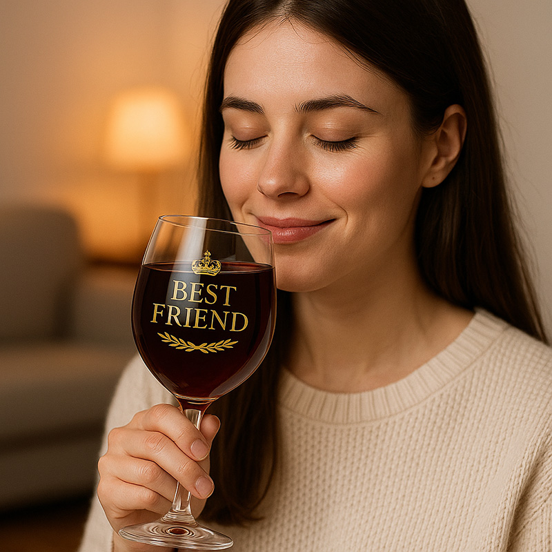 Regalos personalizados: Bebidas personalizadas: Copa de vino personalizada 