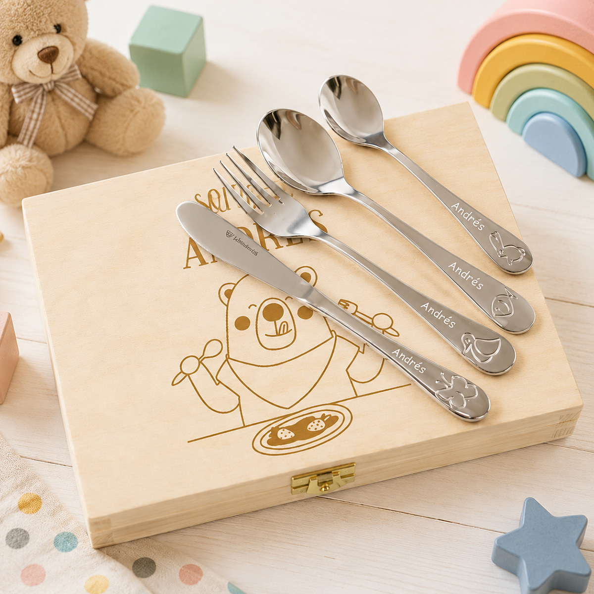 Cubiertos infantiles personalizados
