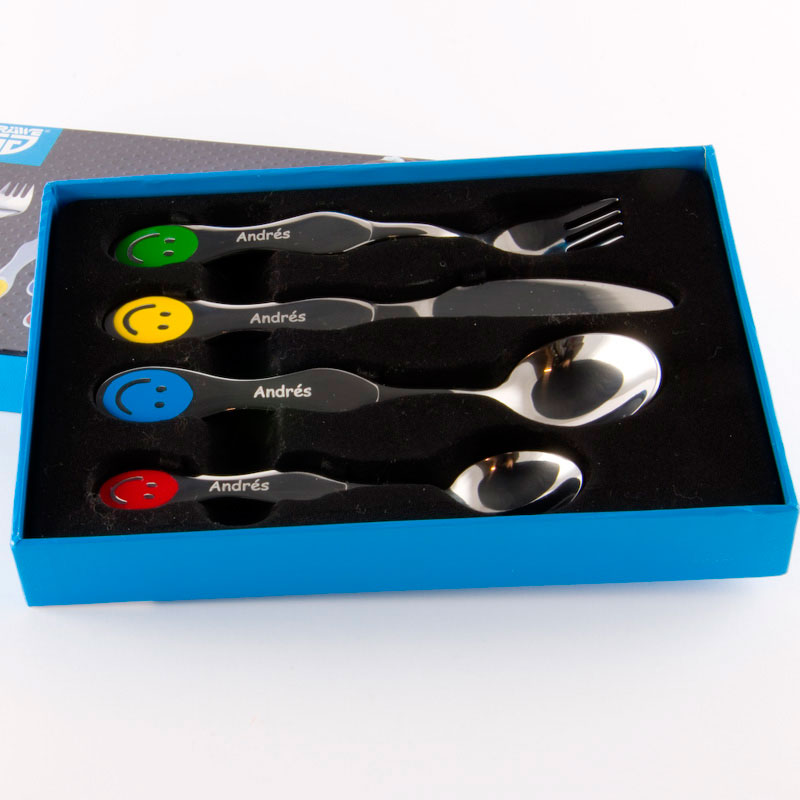 Regalos personalizados: Cubiertos personalizados: Cubiertos personalizados Smiley