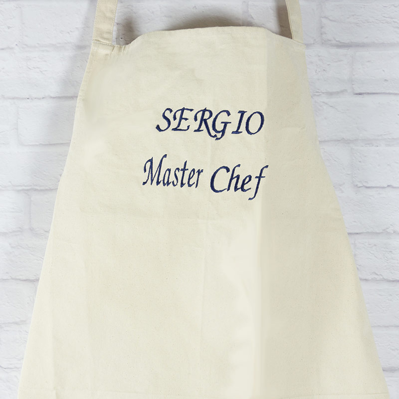 Regalos personalizados: Delantales personalizados: Delantal BIO bordado