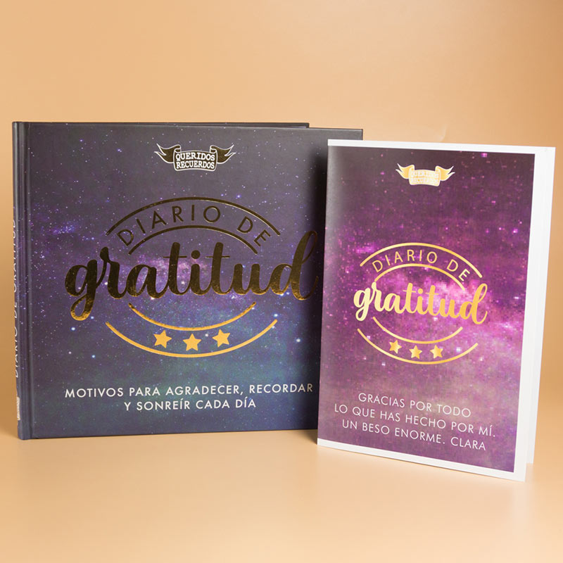 Regalos personalizados: Rebajas: Diario de Gratitud con tarjeta personalizada