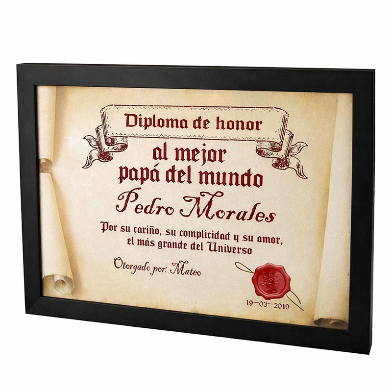 Regalos personalizados: Dise&ntilde;o y decoraci&oacute;n: Diploma pergamino al mejor padre
