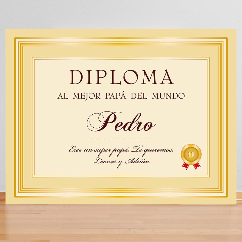 Regalos personalizados: Diseño y decoración: Diploma personalizado 