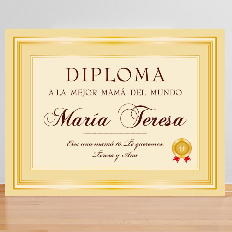 Regalos personalizados: Diseño y decoración: Diploma personalizado 