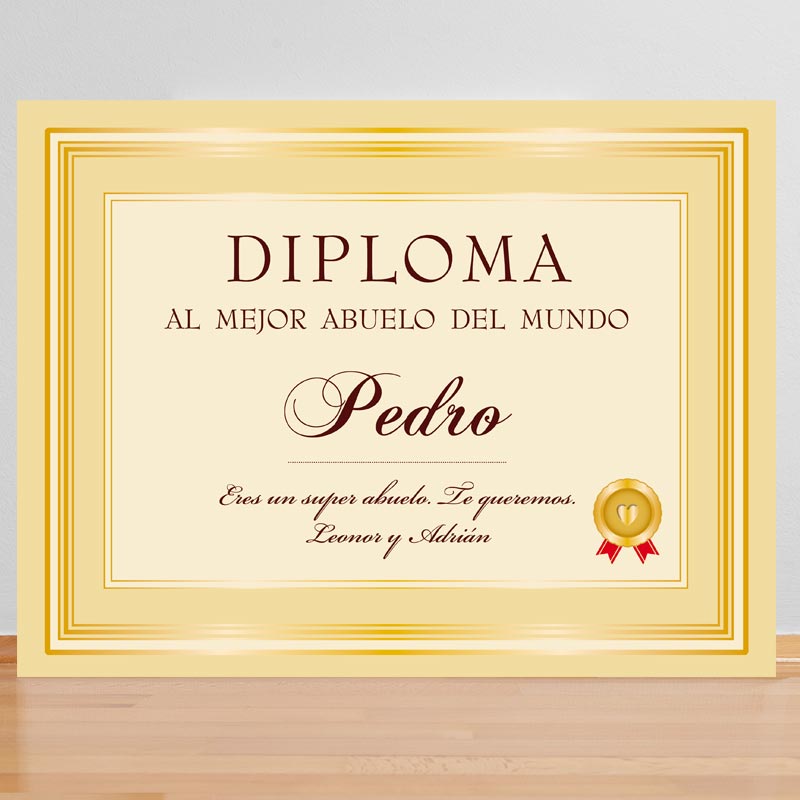 Regalos personalizados: Diseño y decoración: Diploma personalizado 