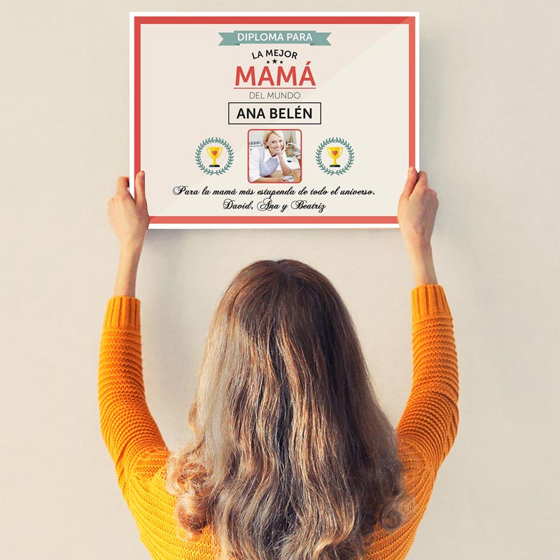 Regalos personalizados: Diseño y decoración: Diploma personalizado mejor mamá