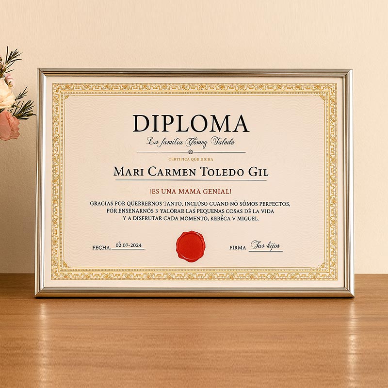 Regalos personalizados: Diseño y decoración: Diploma personalizado para celebraciones
