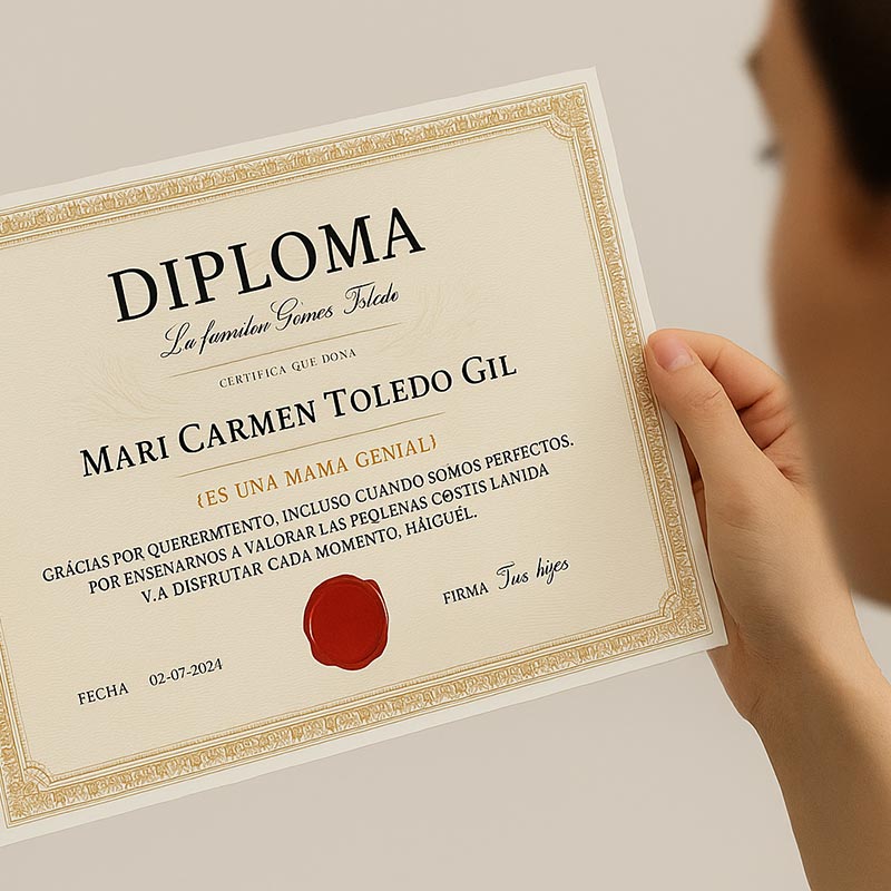 Regalos personalizados: Diseño y decoración: Diploma personalizado para celebraciones