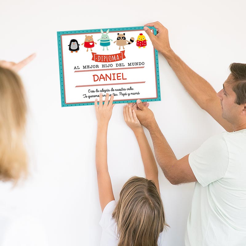 Regalos personalizados: Diseño y decoración: Diploma personalizado para el mejor hijo