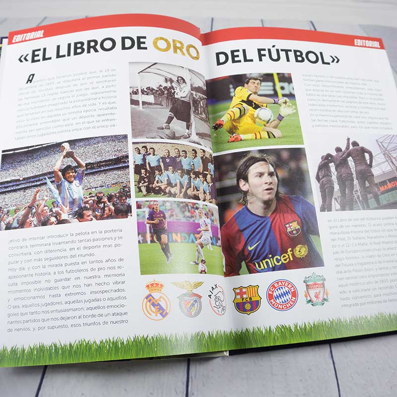 Regalos personalizados: Libros personalizados: El libro de oro del fútbol con tarjeta