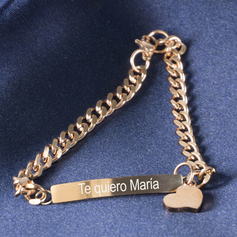 Regalos personalizados: Joyas personalizadas: Esclava corazón personalizada