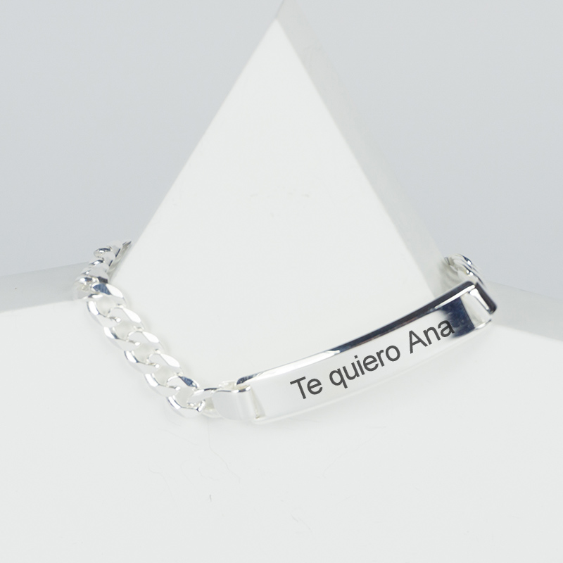 Regalos personalizados: Joyas personalizadas: Esclava de plata para mujer