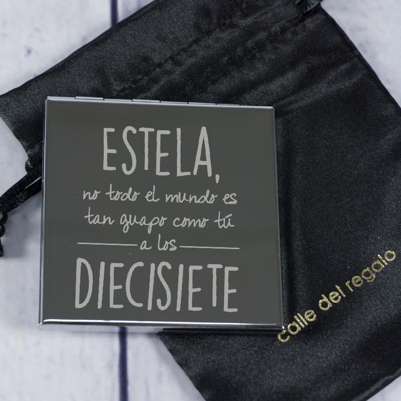 Regalos personalizados: Regalos con nombre: Espejo grabado para cumpleaños