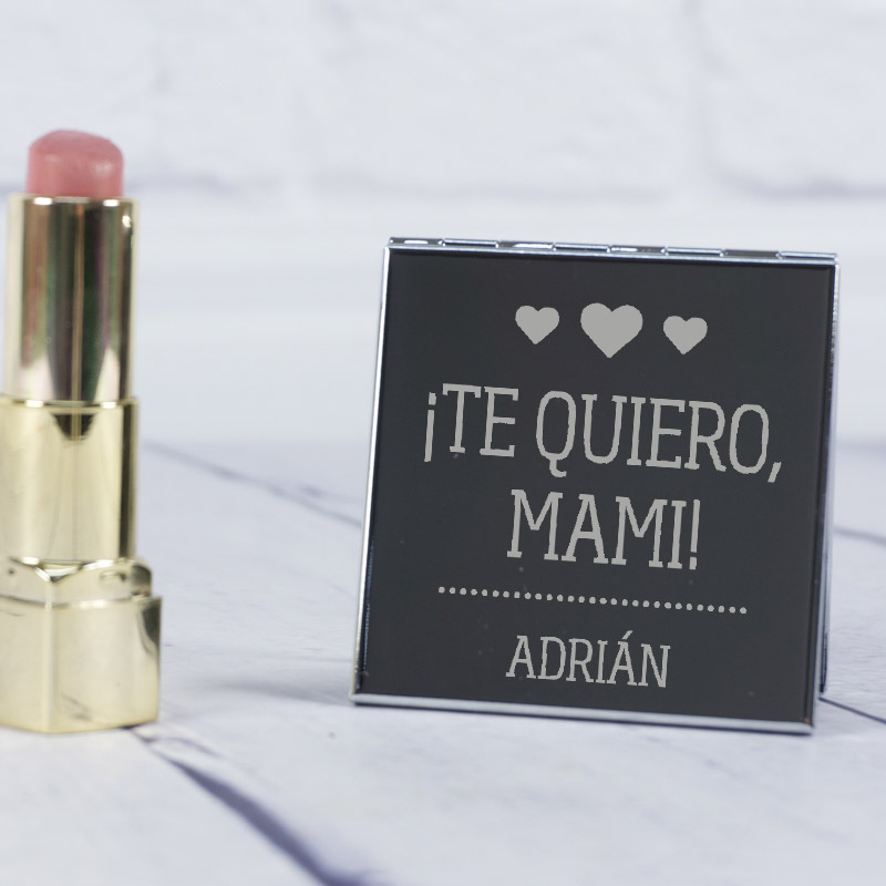 Regalos personalizados: Regalos con nombre: Espejo grabado Te quiero mami