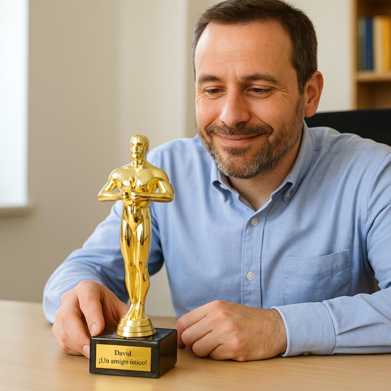 Regalos personalizados: Regalos con nombre: Estatua Óscar personalizable