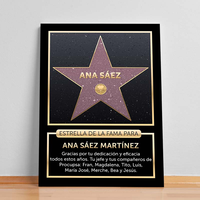 Regalos personalizados: Dise&ntilde;o y decoraci&oacute;n: Estrella de la fama personalizada
