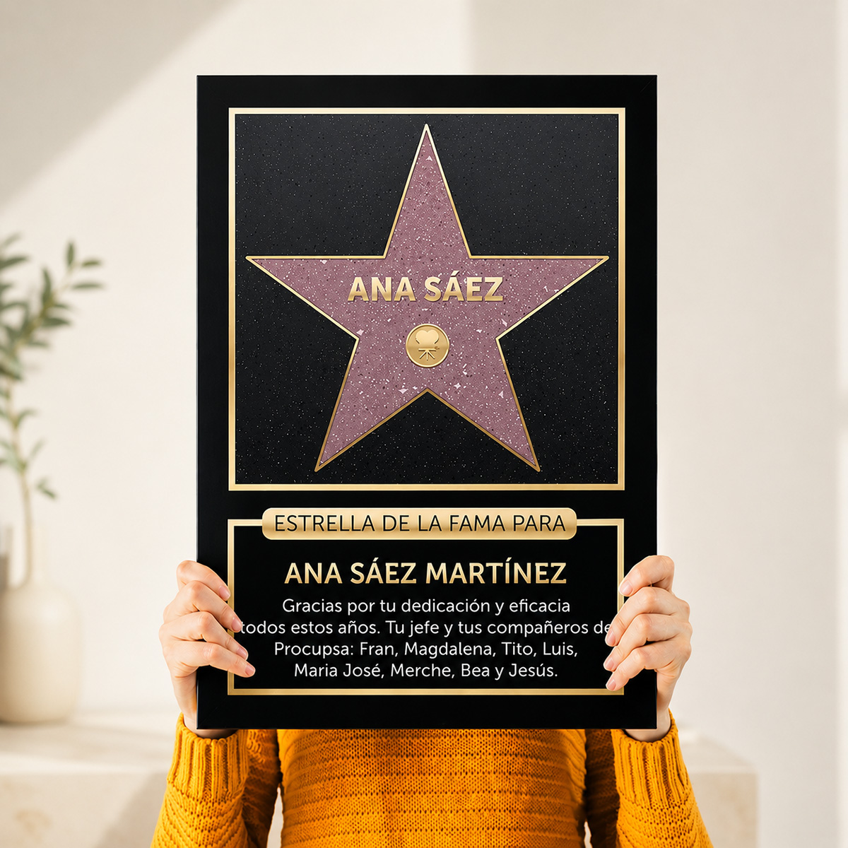 Estrella de la fama personalizada