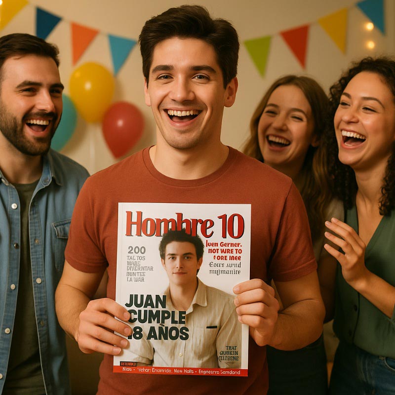 Regalos personalizados: Diseño y decoración: Falsa portada de revista "18 años"