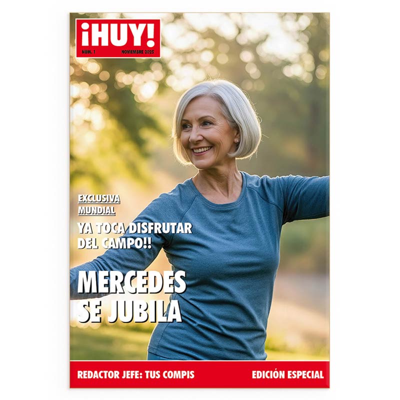 Regalos personalizados: Diseño y decoración: Falsa portada de revista para Jubilación