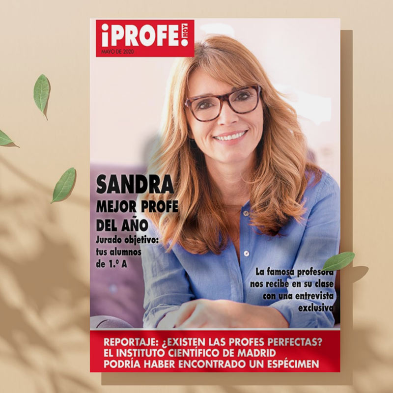Regalos personalizados: Regalos con fotos: Falsa portada de revista para profes