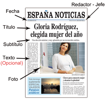 Regalos personalizados: Falsa portada DIGITAL de periódico para ella: Falsa portada DIGITAL de periódico para ella