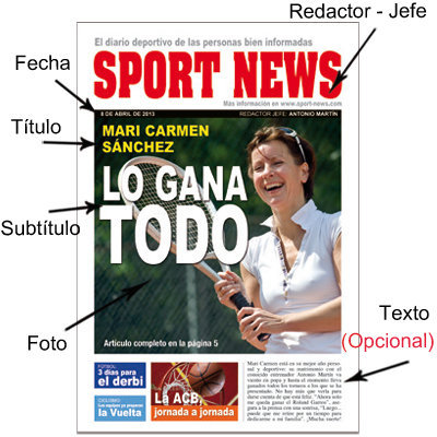 Regalos personalizados: Falsa portada DIGITAL de periódico para ella: Falsa portada DIGITAL de periódico para ella