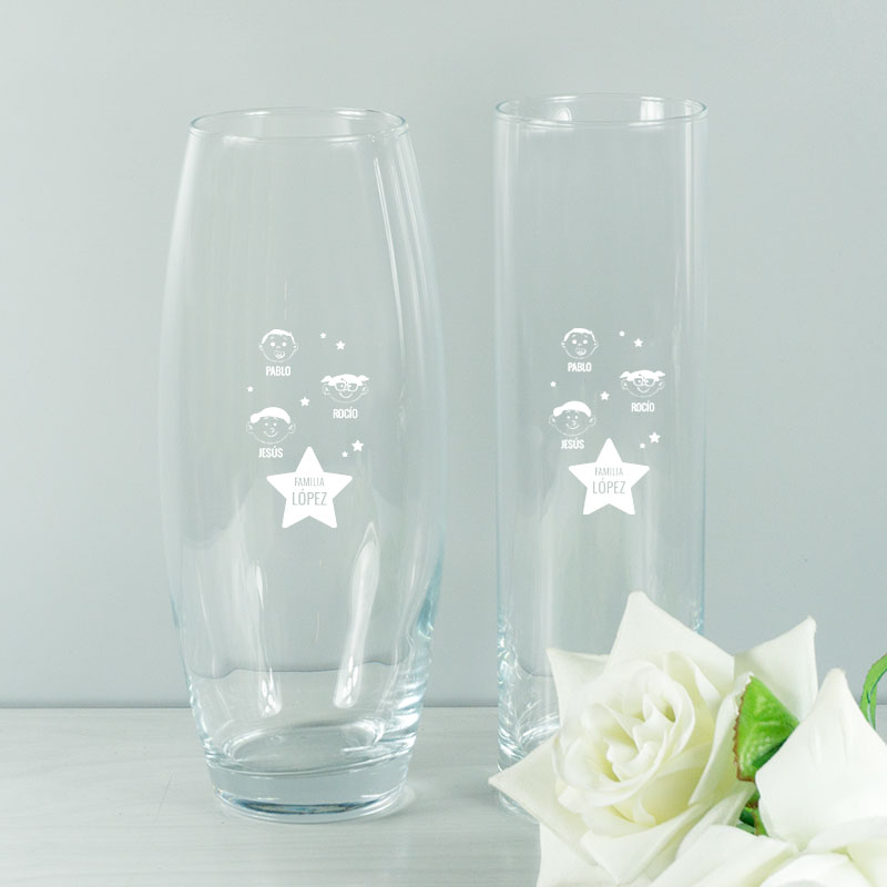 Regalos personalizados: Cristalería personalizada: Florero grabado 'Familia Molona' Regalos personalizados: Cristalería personalizada: Florero grabado 'Familia Molona'