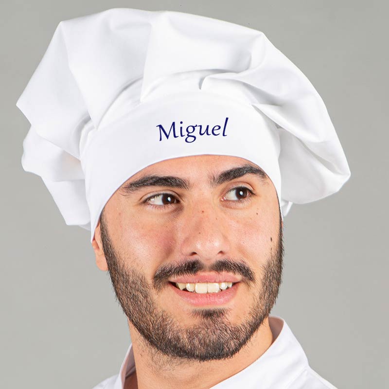 Regalos personalizados: Regalos bordados: Gorro de cocinero bordado de algodón orgánico