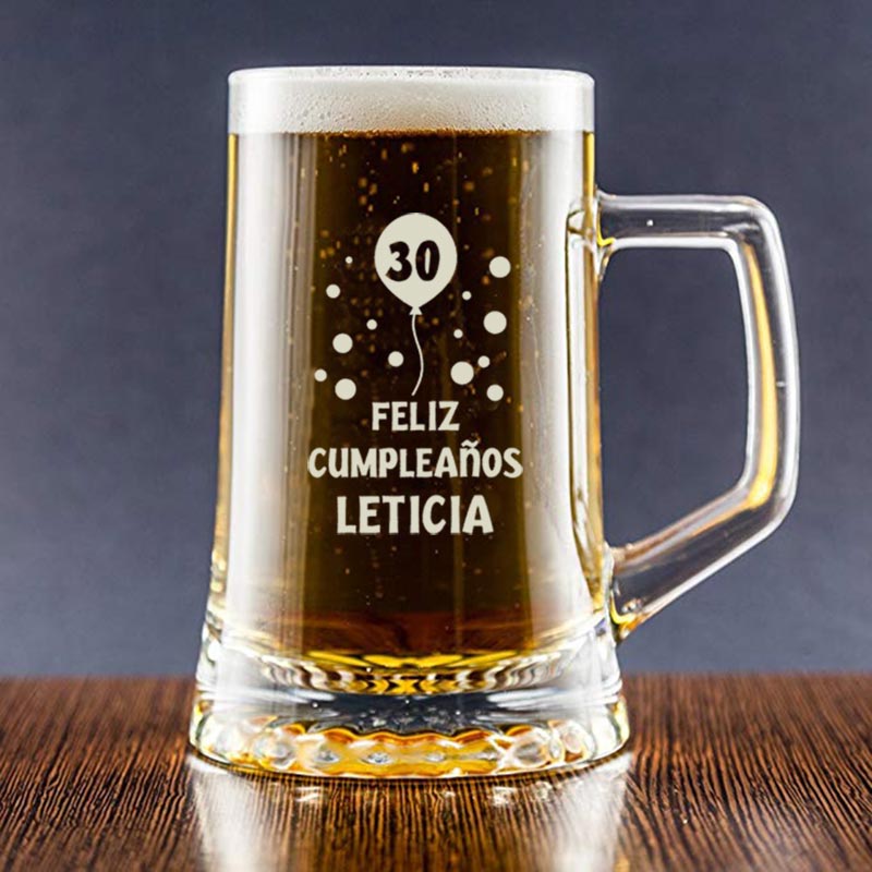 Jarra de cerveza para cumpleaños